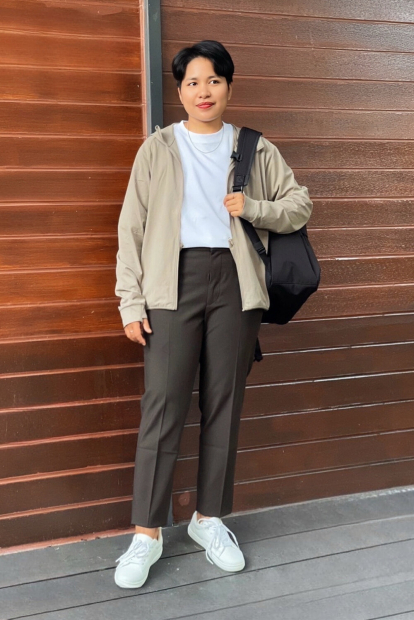 Элегантные брюки UNIQLO штаны 1159860408 (Коричневый XXL)