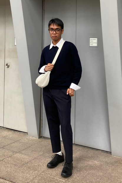 Элегантные брюки UNIQLO штаны 1159860410 (Синий XXL)