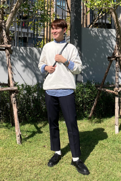 Элегантные брюки UNIQLO штаны 1159860410 (Синий XXL)