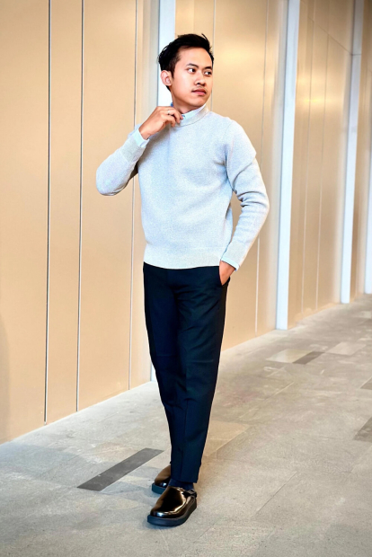 Элегантные брюки UNIQLO штаны 1159860410 (Синий XXL)