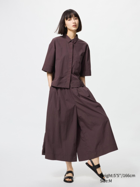 Женские укороченные штаны UNIQLO кюлоты 1159860445 (Коричневый L)