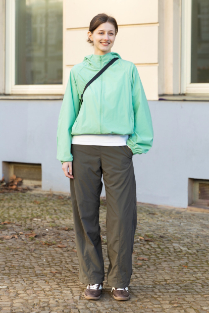 Широкие штаны UNIQLO с теплой подкладкой 1159860760 (Зеленый XXL)