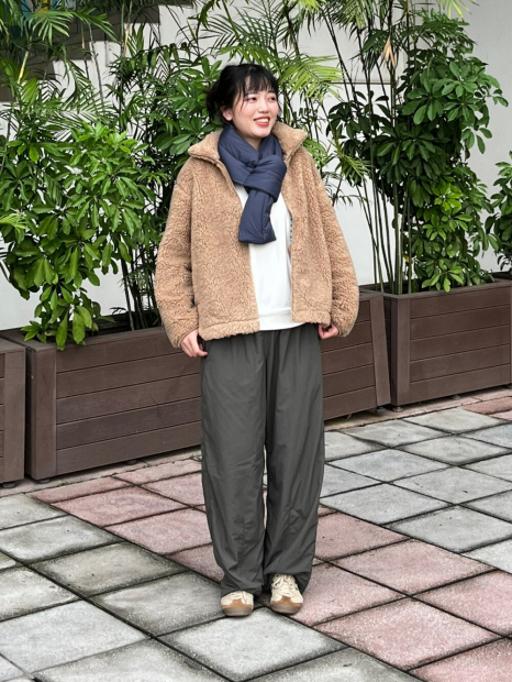 Широкие штаны UNIQLO с теплой подкладкой 1159860760 (Зеленый XXL)