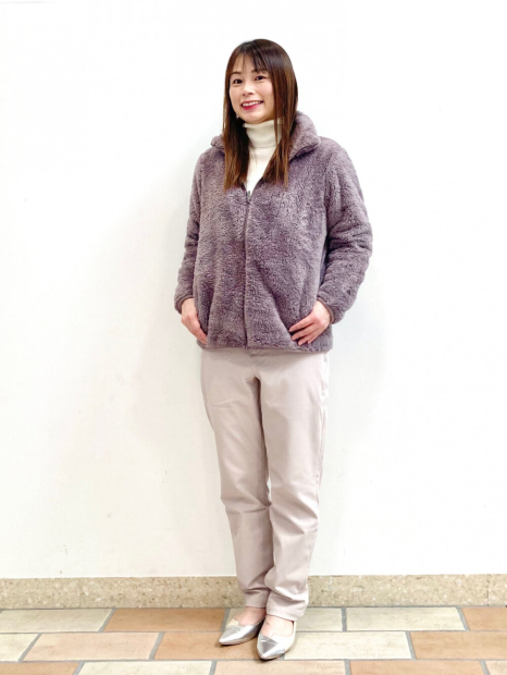 Эластичные штаны UNIQLO с теплой подкладкой 1159860764 (Молочный XXL)