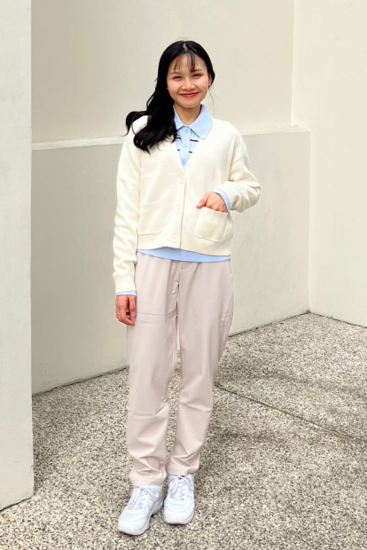 Эластичные штаны UNIQLO с теплой подкладкой 1159860764 (Молочный XXL)