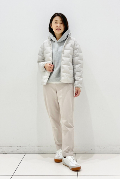 Эластичные штаны UNIQLO с теплой подкладкой 1159860764 (Молочный XXL)