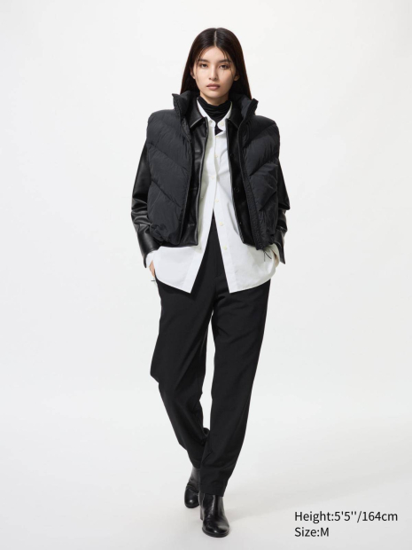 Эластичные штаны UNIQLO с теплой подкладкой 1159860765 (Черный XXL)