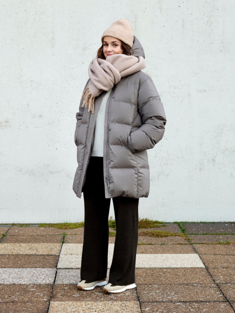 Женские брюки в рубчик UNIQLO 1159862126 (Коричневый M)