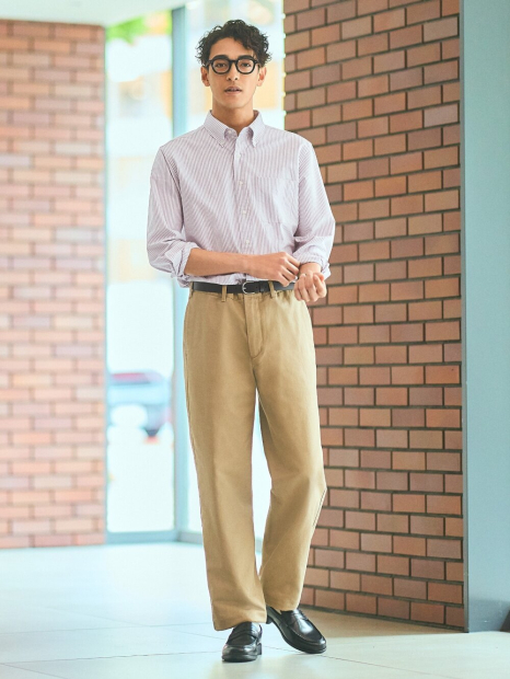 Прямые брюки-чинос UNIQLO 1159862205 (Бежевый 36)