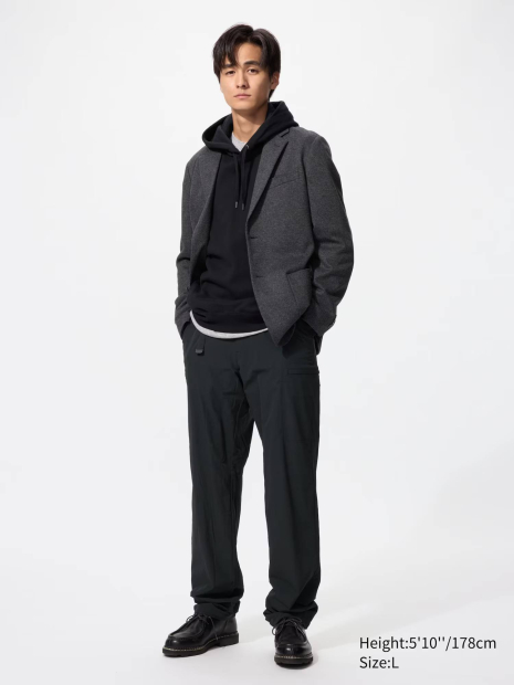 Штани UNIQLO на флісі 1159862324 (Чорний XL)