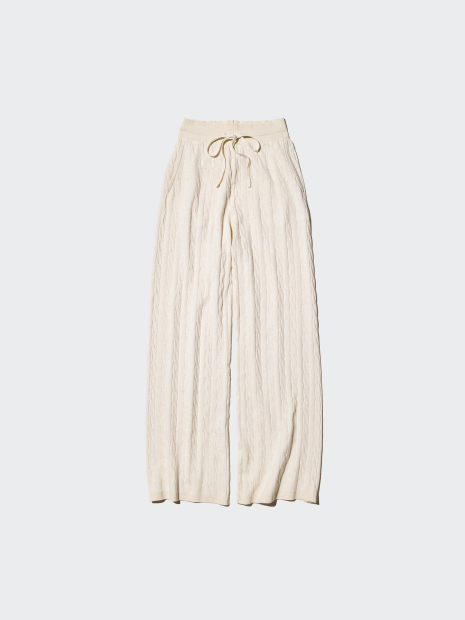 Женские трикотажные штаны UNIQLO 1159863018 (Молочный XXL)