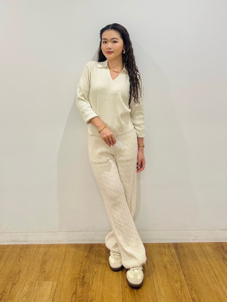 Женские трикотажные штаны UNIQLO 1159863018 (Молочный XXL)