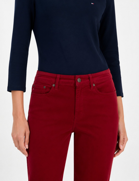 Женские вельветовые брюки Tommy Hilfiger 1159863100 (Красный 8)