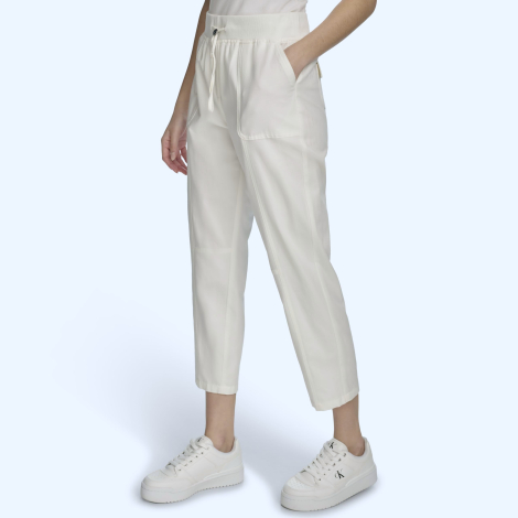 Женские штаны Calvin Klein укороченные 1159864972 (Белый L)