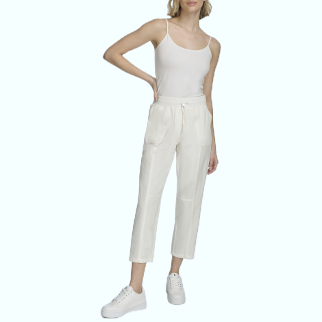 Женские штаны Calvin Klein укороченные 1159864972 (Белый L)