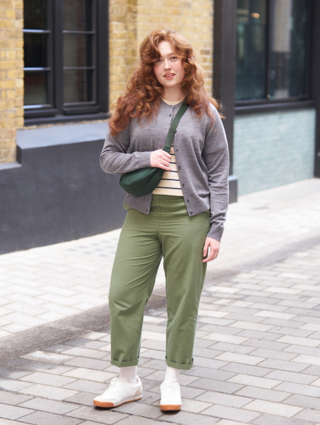 Бавовняні штани UNIQLO 1159865219 (Зелений S)