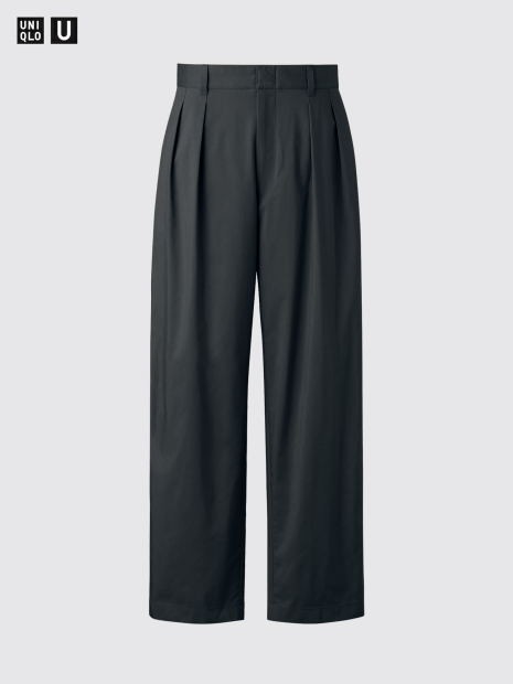 Широкие прямые брюки UNIQLO 1159865232 (Черный 36)
