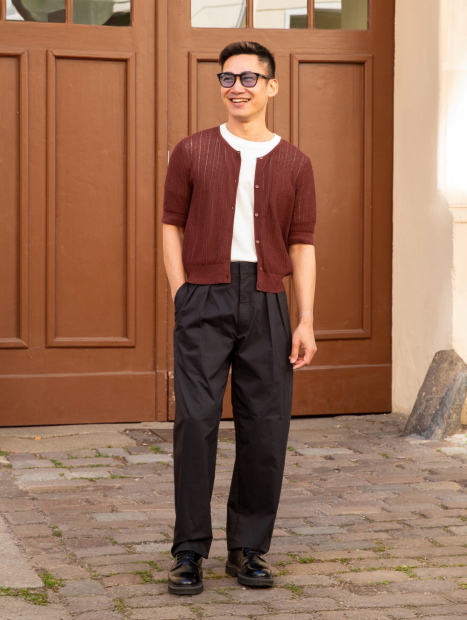Широкие прямые брюки UNIQLO 1159865232 (Черный 36)