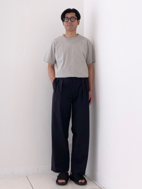 Широкие прямые брюки UNIQLO 1159865232 (Черный 36)