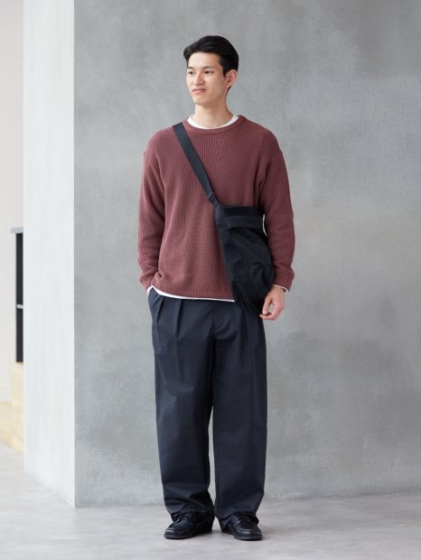 Широкие прямые брюки UNIQLO 1159865232 (Черный 36)