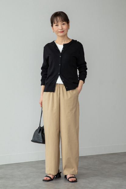 Хлопковые штаны UNIQLO 1160382756 (Бежевый XL)
