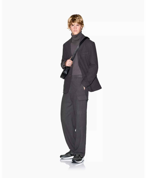 Чоловічі вовняні штани-карго Armani Exchange 1160600360 (Сірий 33)