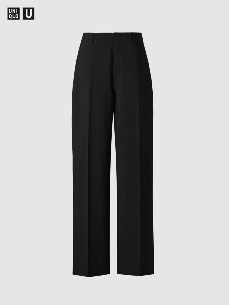 Женские брюки UNIQLO с высокой посадкой 1160730930 (Черный 6)