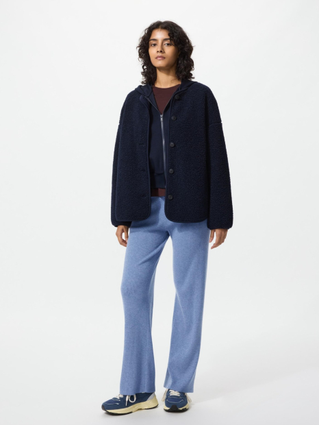 Жіночі штани UNIQLO в рубчик 1161337562 (Синій L)