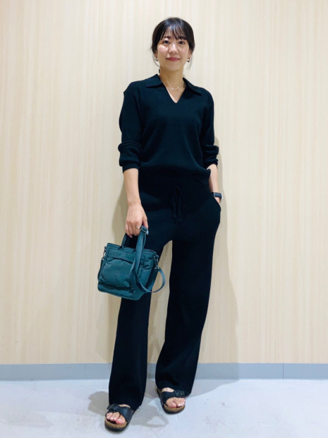 Жіночі штани UNIQLO в рубчик 1161341339 (Чорний XXL)