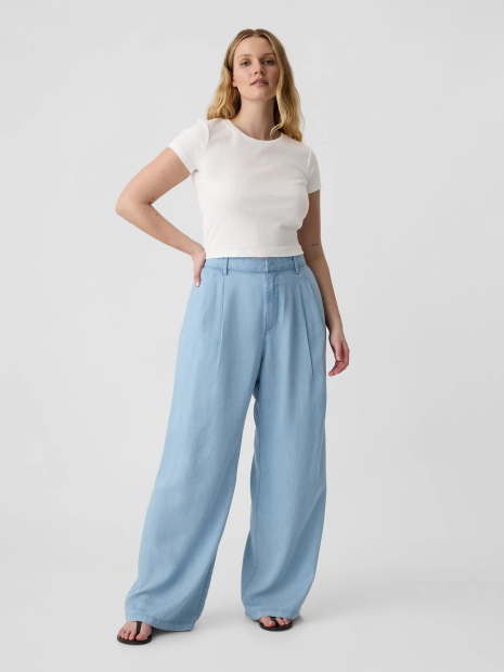 Женские легкие штаны GAP 1161492013 (Голубой 16)