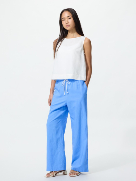 Легкие женские штаны UNIQLO 1163259536 (Голубой M)