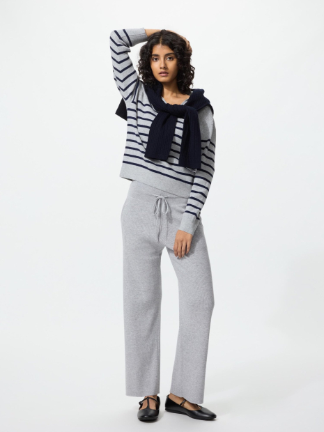 Жіночі штани UNIQLO в рубчик 1163260577 (Сірий XXL)