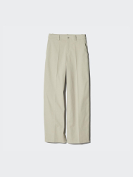 Широкие брюки UNIQLO чинос 1159838851 (Бежевый S)