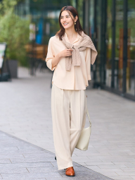Широкі штани UNIQLO 1159839843 (Молочний XL)
