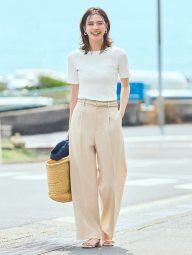 Широкі штани UNIQLO 1159839843 (Молочний XL)