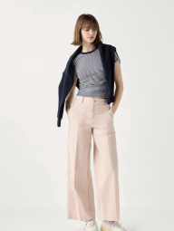 Широкие брюки UNIQLO чинос 1159839855 (Розовый M)