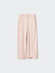 Широкие брюки UNIQLO чинос 1159842099 (Розовый XS)