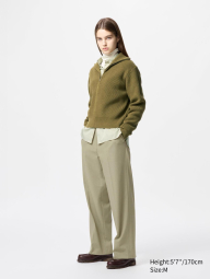 Широкие брюки UNIQLO 1159842105 (Зеленый XL)