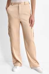 Женские гладкие брюки-карго DKNY Jeans 1159842656 (Бежевый 16)