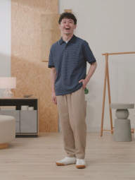 Стильные штаны UNIQLO 1159843982 (Бежевый 3XL)