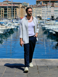 Стильні штани UNIQLO 1159847222 (Синій M)