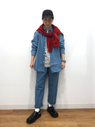 Бавовняні укорочені штани UNIQLO 1159847236 (Блакитний M)