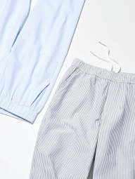 Хлопковые штаны UNIQLO в полоску 1159849973 (Синий/Белый XXL)