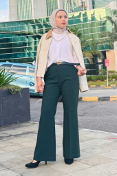 Жіночі штани UNIQLO 1159850780 (Зелений XL)