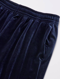 Велюровые брюки UNIQLO свободного кроя 1159851810 (Синий M)