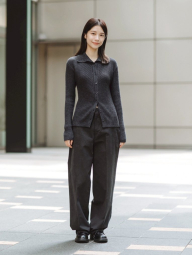 Хлопковые штаны чинос UNIQLO 1159851841 (Серый 6)