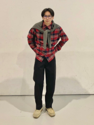 Хлопковые штаны чинос UNIQLO 1159851841 (Серый 6)