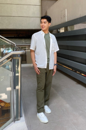 Штаны UNIQLO с карманами 1159851942 (Зеленый M)