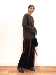 Велюровые штаны UNIQLO 1159853135 (Коричневый S)