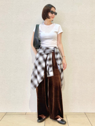 Велюровые штаны UNIQLO 1159853135 (Коричневый S)